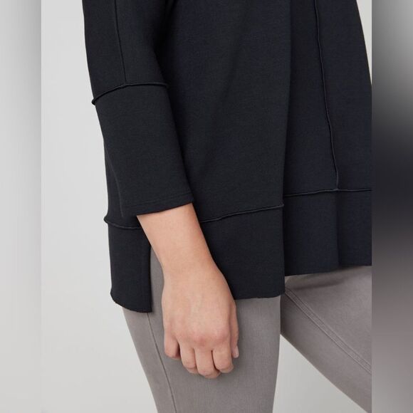 Spanx NWT Perfect Length Dolman 3/4 Sleeve Top/Sweater Very Black Size Medium - Picture 6 of 8
